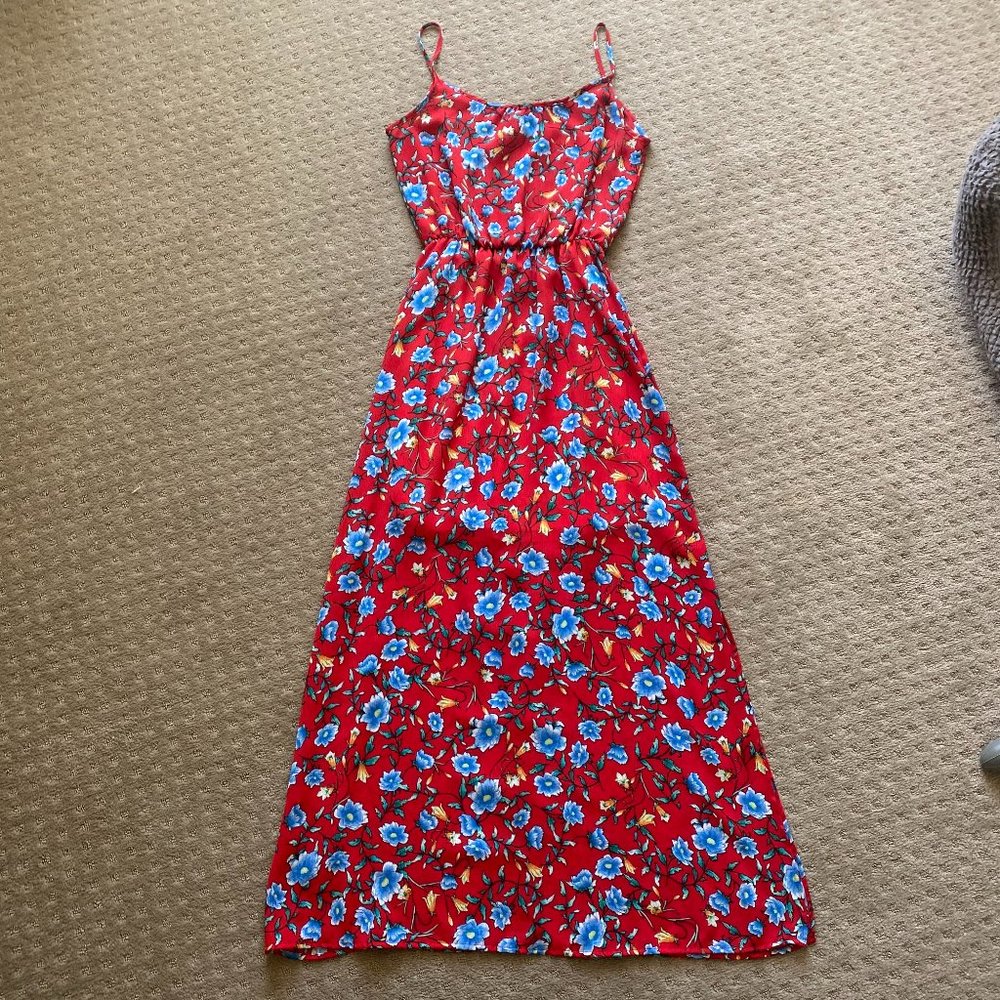 Verse Red Floral Maxi Dress